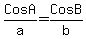CosA%2Fa+=+CosB%2Fb