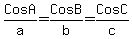 CosA%2Fa+=+CosB%2Fb+=+CosC%2Fc