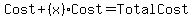Cost%2B%28x%29Cost=TotalCost
