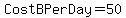 CostBPerDay+=+50