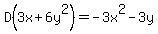 D%283x+%2B+6y%5E2%29+=+-3x%5E2-3y+