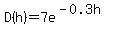 D%28h%29=7e%5E%28-0.3h%29