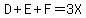 D%2BE%2BF=3X