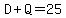 D%2BQ=25