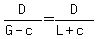 D%2F%28G-c%29=D%2F%28L%2Bc%29
