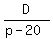 D%2F%28p+-+20%29