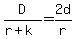 D%2F%28r%2Bk%29=2d%2Fr