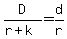 D%2F%28r%2Bk%29=d%2Fr