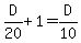 D%2F20+%2B+1+=+D%2F10