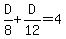 D%2F8+%2B+D%2F12+=+4