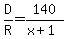 D%2FR+=+140%2F%28x%2B1%29