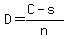 D=%28C-s%29%2Fn+