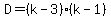 D=%28k-3%29%28k-1%29