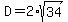 D=2%2Asqrt%2834%29