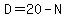 D=20-N