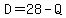 D=28-Q