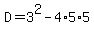D=3%5E2-4%2A5%2A5++