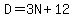 D=3N%2B12