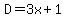 D=3x%2B1