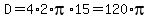 D=4%2A2%2Api%2A15=120%2Api