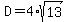 D=4%2Asqrt%2813%29
