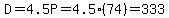 D=4.5P=4.5%2874%29=333