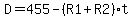 D=455-%28R1%2BR2%29t