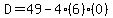D=49-4%286%29%280%29