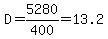 D=5280%2F400=13.2
