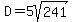 D=5sqrt%28241%29