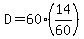 D=60%2814%2F60%29