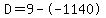 D=9--1140