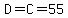 D=C=55