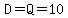 D=Q=10