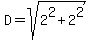 D=sqrt%282%5E2%2B2%5E2%29