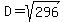 D=sqrt%28296%29