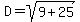 D=sqrt%289%2B25%29