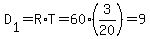 D%5B1%5D=R%2AT=60%2A%283%2F20%29=9