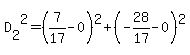 D%5B2%5D%5E2=%287%2F17-0%29%5E2%2B%28-28%2F17-0%29%5E2