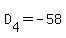 D%5B4%5D+=+-58