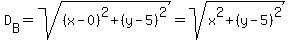 D%5BB%5D=sqrt%28%28x-0%29%5E2%2B%28y-5%29%5E2%29=sqrt%28x%5E2%2B%28y-5%29%5E2%29
