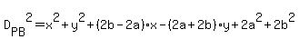 D%5BPB%5D%5E2=x%5E2%2By%5E2%2B%282b-2a%29x-%282a%2B2b%29y%2B2a%5E2%2B2b%5E2