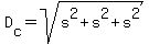 D%5Bc%5D=sqrt%28s%5E2%2Bs%5E2%2Bs%5E2%29