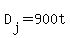 D%5Bj%5D=900t