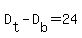 D%5Bt%5D-D%5Bb%5D=24