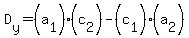 D%5By%5D+=+%28a%5B1%5D%29%28c%5B2%5D%29+-+%28c%5B1%5D%29%28a%5B2%5D%29