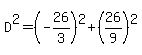 D%5E2=%28-26%2F3%29%5E2%2B%2826%2F9%29%5E2