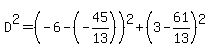 D%5E2=%28-6-%28-45%2F13%29%29%5E2%2B%283-61%2F13%29%5E2