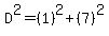 D%5E2=%281%29%5E2%2B%287%29%5E2