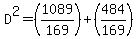 D%5E2=%281089%2F169%29%2B%28484%2F169%29